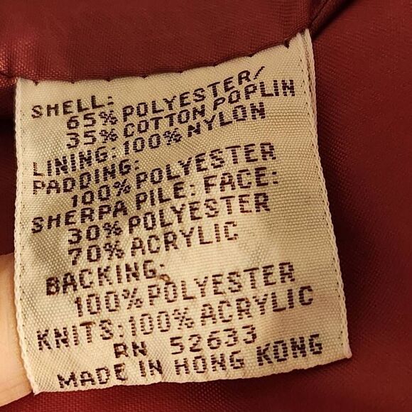 Vintage 1970s Women's Sherpa Lined Hooded Bomber Style Jacket Hong Kong medium - Picture 10 of 10